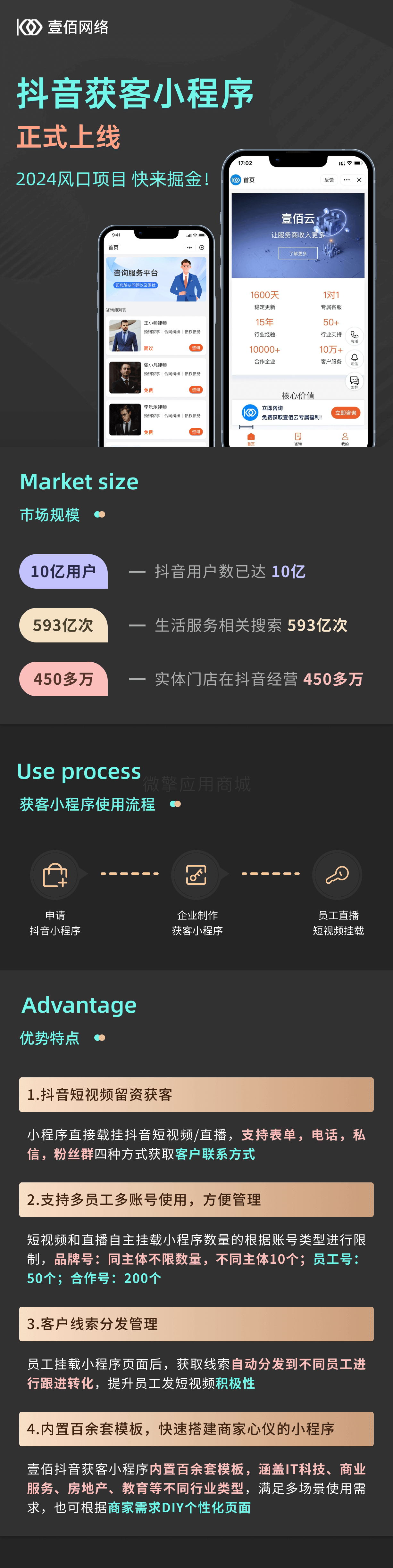 壹佰抖音获客系统小程序制作，壹佰抖音获客系统系统小程序开发