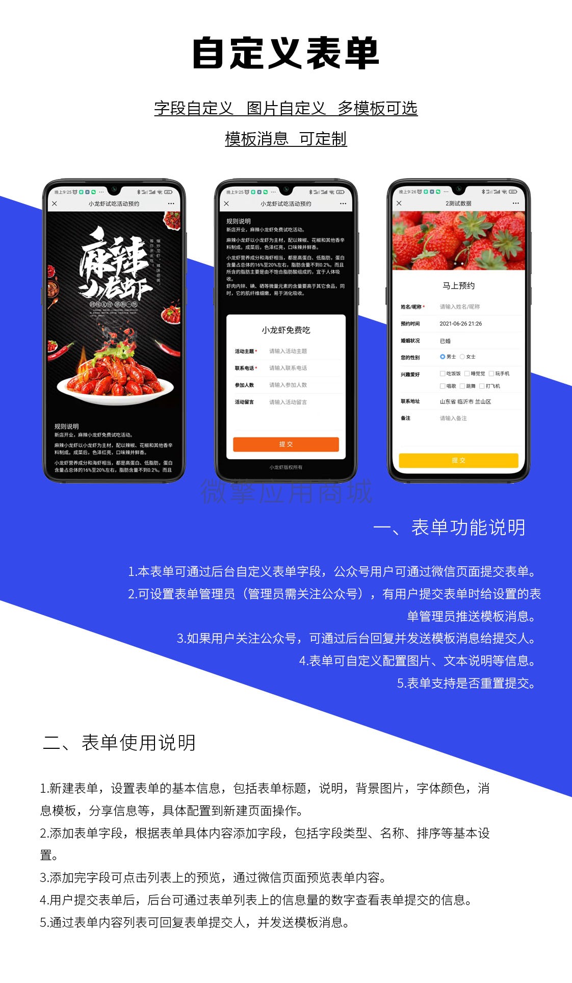 表单自定义小程序制作，表单自定义系统小程序开发