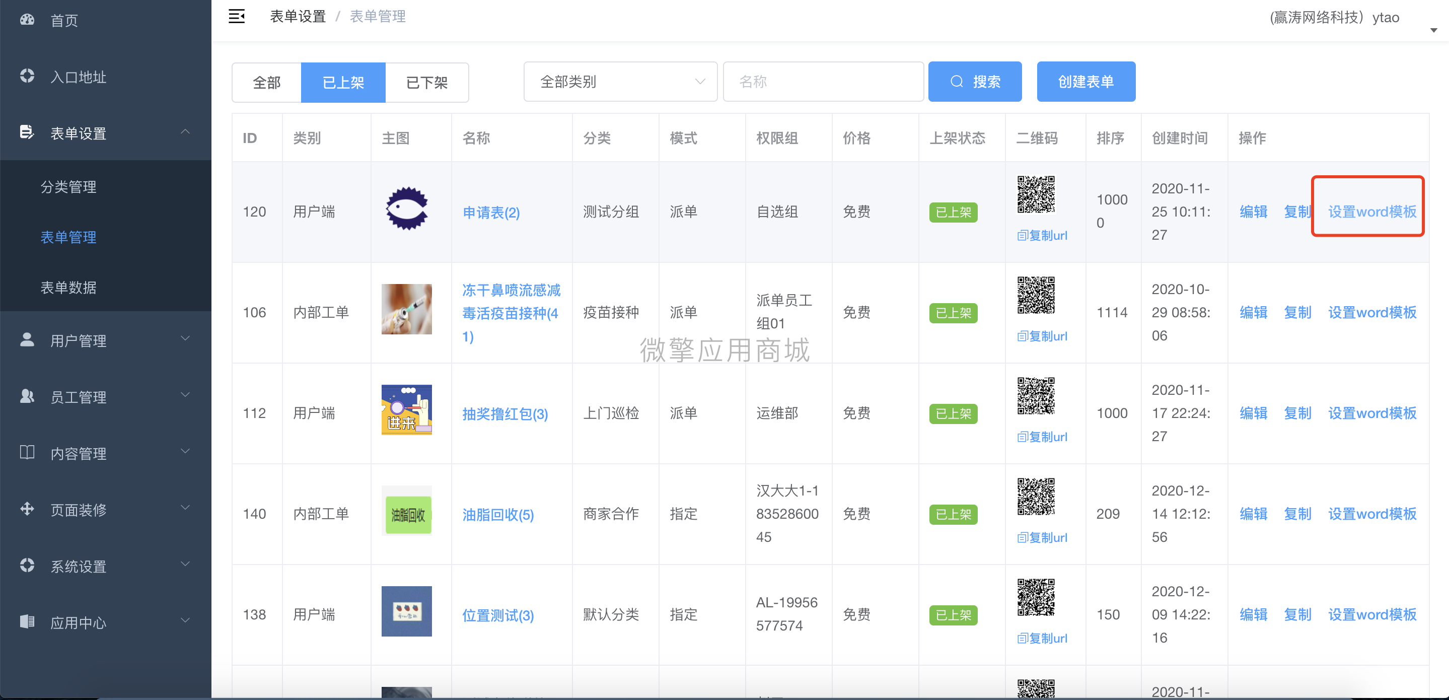 赢涛自定义Word小程序制作，赢涛自定义Word系统小程序开发